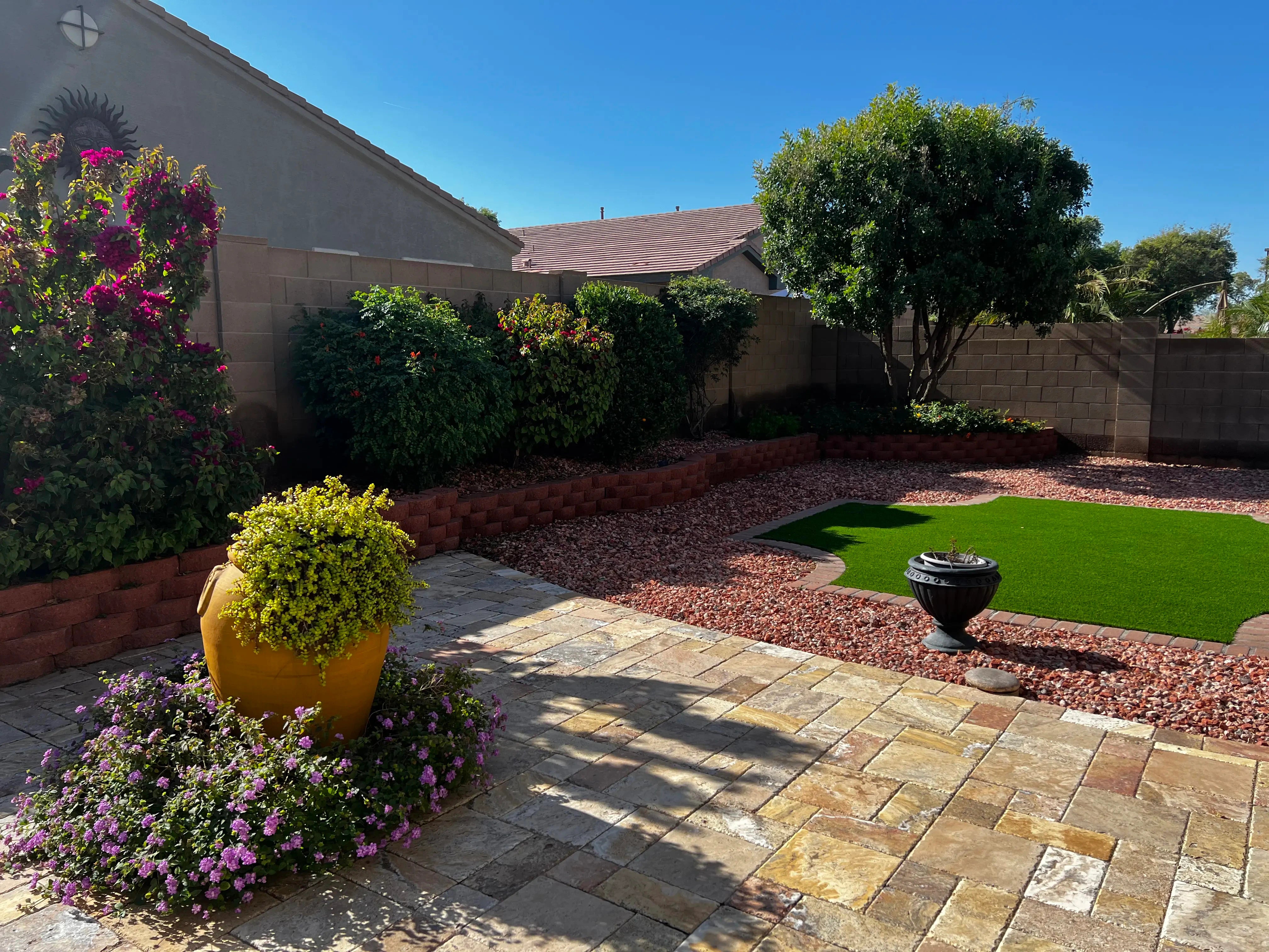 Residential landscape maintenance in Gilbert and Chandler Arizona